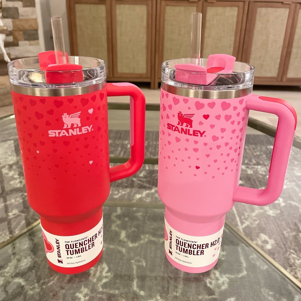 Stanley Tumbler Valentine's Day 2025 "Ruby Hearts" & “Sweet Hearts” 40oz Tumbler